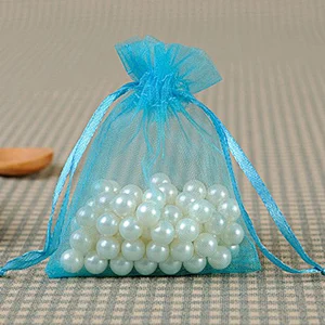 100 Organza Mixed Colors Jewelry Pouch Bags For Jewelry Ring Necklace Storage