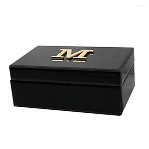 Wholesale customized black glass jewelry box