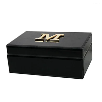 Wholesale customized black glass jewelry box