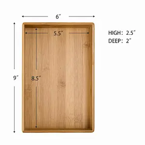 Multifunction Office Home Use Kitchen Drawer Organizer Bath Cosmetic Bamboo Storage Box