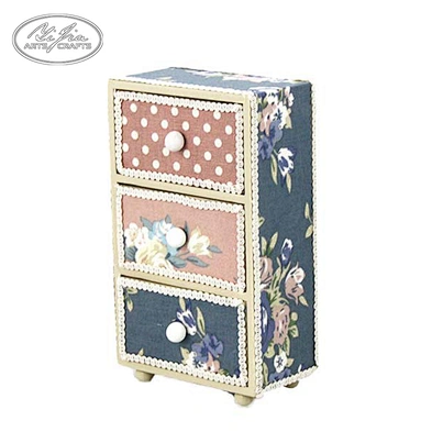 Newest nature style wooden three layered drawers jewelry storage box earring boxes