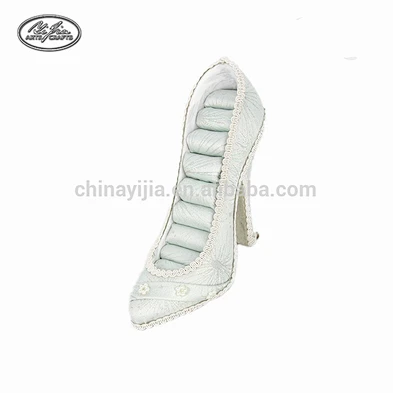 Home decor wholesale lace shoe ring display Jewelry showing stand