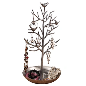 Decorative jewelry necklace tree display jewellery stand metal tree ring jewelry holder