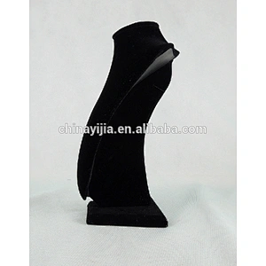 Customized Commercial Black Velvet Necklace Display earring bust jewelry display
