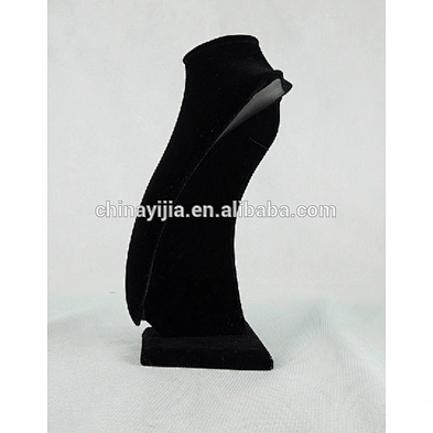 Customized Commercial Black Velvet Necklace Display earring bust jewelry display