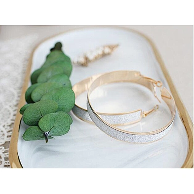 Nordic Creative  Marble Shaped Ceramic Storage Jewelry Necklace Ring Tray