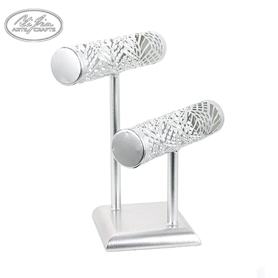 Wholesale double T-bar jewelry holder rack for bracelet watch display