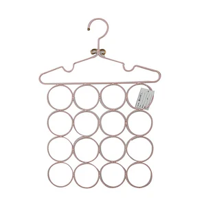 Holes Round Metal Scarf Hanger With Hooks