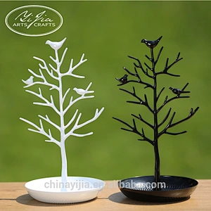 Plated Jewelry Tree Tray, Jewelry Hanging Tree, Jewelry Holder Tree Most Popular Tree Shape Metal Jewelry Stand Tray