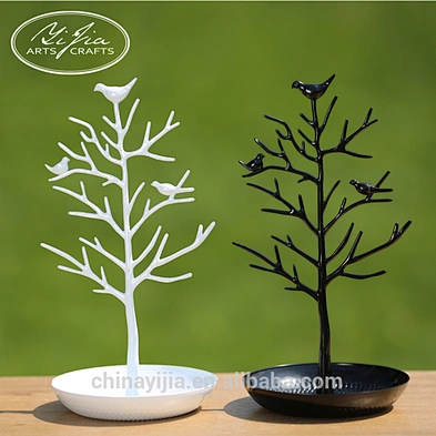 Plated Jewelry Tree Tray, Jewelry Hanging Tree, Jewelry Holder Tree Most Popular Tree Shape Metal Jewelry Stand Tray
