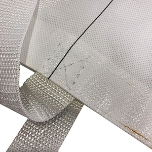 Promotional customized recycle no woven shopping bag with ribbon handle