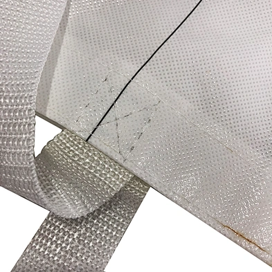 Promotional customized recycle no woven shopping bag with ribbon handle