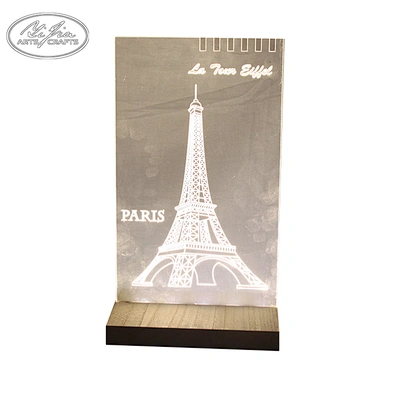 Hot selling cheap acrylic eiffel tower led christmas gift decoration