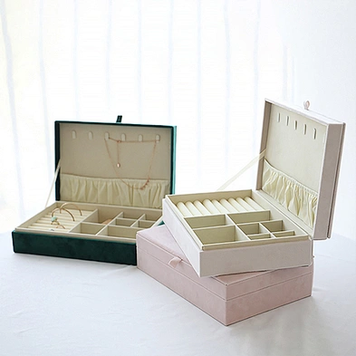Jewelry Storage Box Princess European Korean High-end Luxury Ins Style Earrings Necklace Ring Jewelry Box