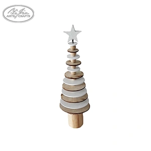 OEM design mini table decoration wooden christmas tree christmas ornaments