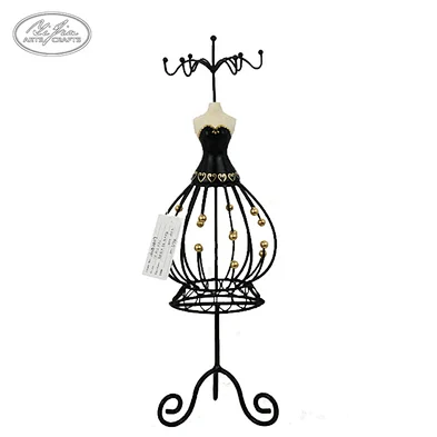 Unique dress form metal resin jewelry holder