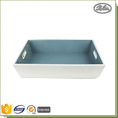 Custom Made Home Decorative Wooden Storage Tray With Handle