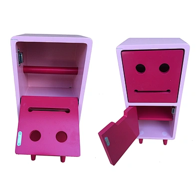 Wholesale custom colorful MDF paper holder tissue/tissue paper box smile