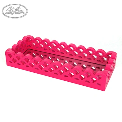 Custom logo eco-friendly red square sundries storage tray decorative storage boxes