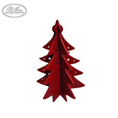 Wholesale customized small wooden new christmas decoration lighted star