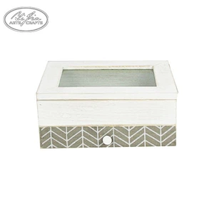Table top wood jewelry ring ear studs display box