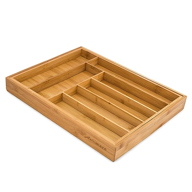 New Upgrade Expandable 7 to 9 compartments Bamboo Drawer Organizer
