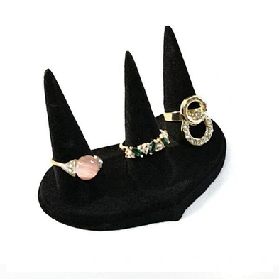 Wholesale Black Velvet Ring Finger Jewelry Display Holder Jewelry Ring Stand