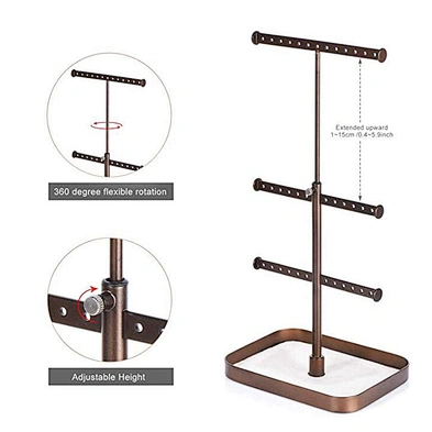 Adjustable Height Jewelry Stand Organizer Necklace Organizer Display Custom Jewelry Displays