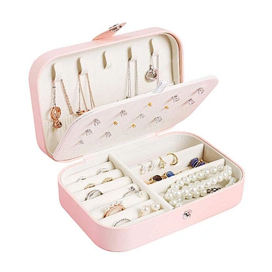 Jewelry Box Necklace Ring Storage Organizer Double Layer Travel Synthetic Leather Women Jewelry Box Organizer