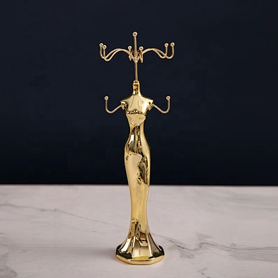 Window Display Props Jewelry Mannequin Jewelry Bracelet Ring Necklace Display Stand Gold Plating Jewelry Holder