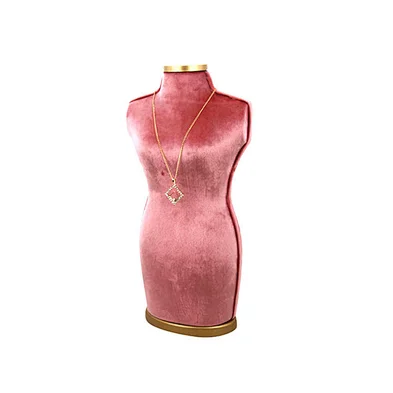 MDF Mannequin Shape velvet covered jewelry necklace bust jewelry display