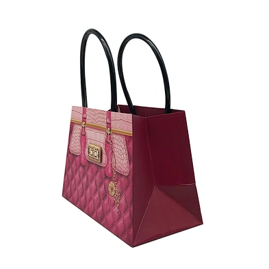 Customized Fancy Wedding Gift Packaging T Bag High End Durable Eco Small Jewelry Paper Gift Bags With PVC Handle