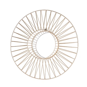 Round shape metal framed wall decorative mirror