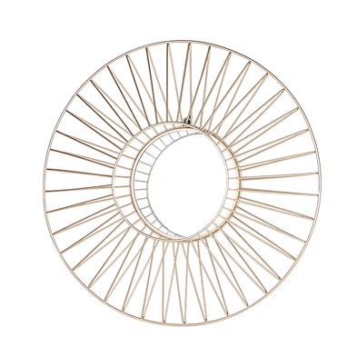 Round shape metal framed wall decorative mirror