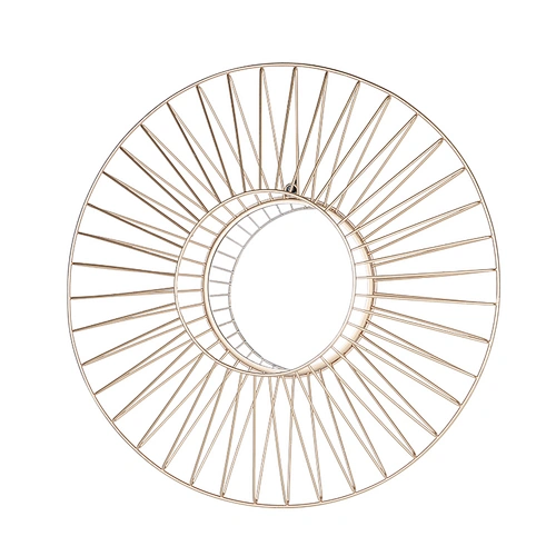 Round shape metal framed wall decorative mirror