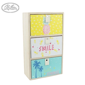 Cute design summer style MDF paulownia jewelry box with drawer