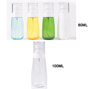 30 60 80 100ml Travel Portable Hand Sanitizer Alcohol 75% Plastic Spray Bottle