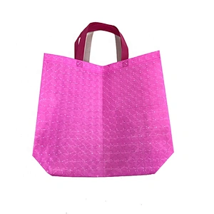 New design promotional customized recycle no woven shopping bag with PVC film