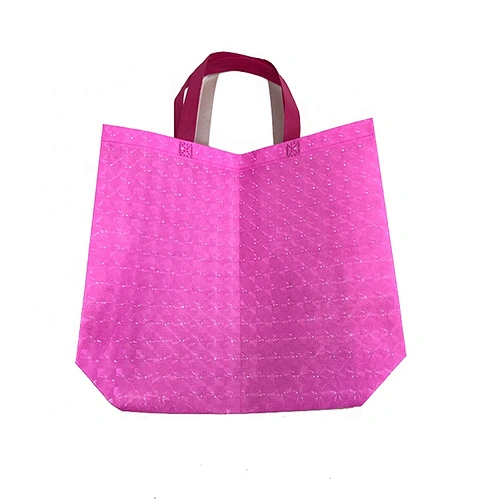 New design promotional customized recycle no woven shopping bag with PVC film