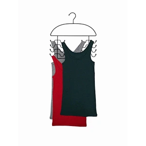 Heavy Duty Chromed Steel Women's Sport Tank Top Hanger,  Strappy Dress and Bathing Suit Bra Organizer Hanger