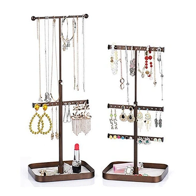 Adjustable Height Jewelry Stand Organizer Necklace Organizer Display Custom Jewelry Displays