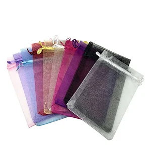 100 Organza Mixed Colors Jewelry Pouch Bags For Jewelry Ring Necklace Storage