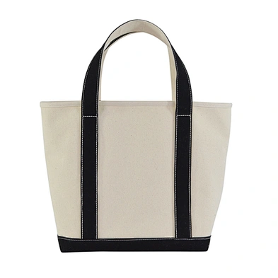 Black handle canvas bag custom print promotional canvas tote bag wholesale