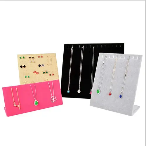 Jewelry frame gold and silver jewelry jade display props necklace rack earrings earrings pendant storage board display rack