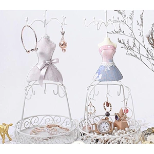 Vintage doll shaped jewelry display ring earring organizer holder