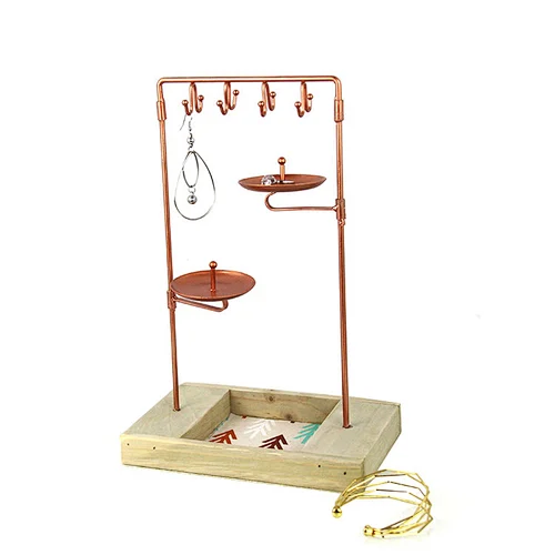Customized necklace earring jewelry rotatable display stand