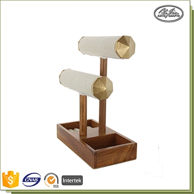 Special Decorative Wooden Double T-Bar Jewelry Display