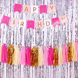 Little Laser Foil Fringe Curtain Tassel Fringe Photo Backdrops Decor Wedding Birthday Christmas, New Years Eve Party Decoration