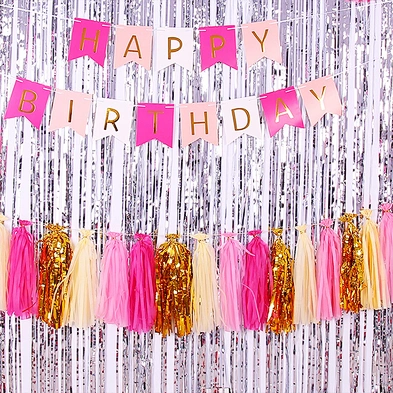 Little Laser Foil Fringe Curtain Tassel Fringe Photo Backdrops Decor Wedding Birthday Christmas, New Years Eve Party Decoration