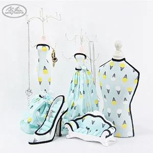 Custom Logo Blue Style Jewelry Display set jewelry stand